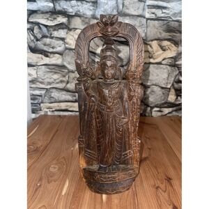 Antique Zitan Wood Buddha Statue, Wood Carving, Statue, Handmade